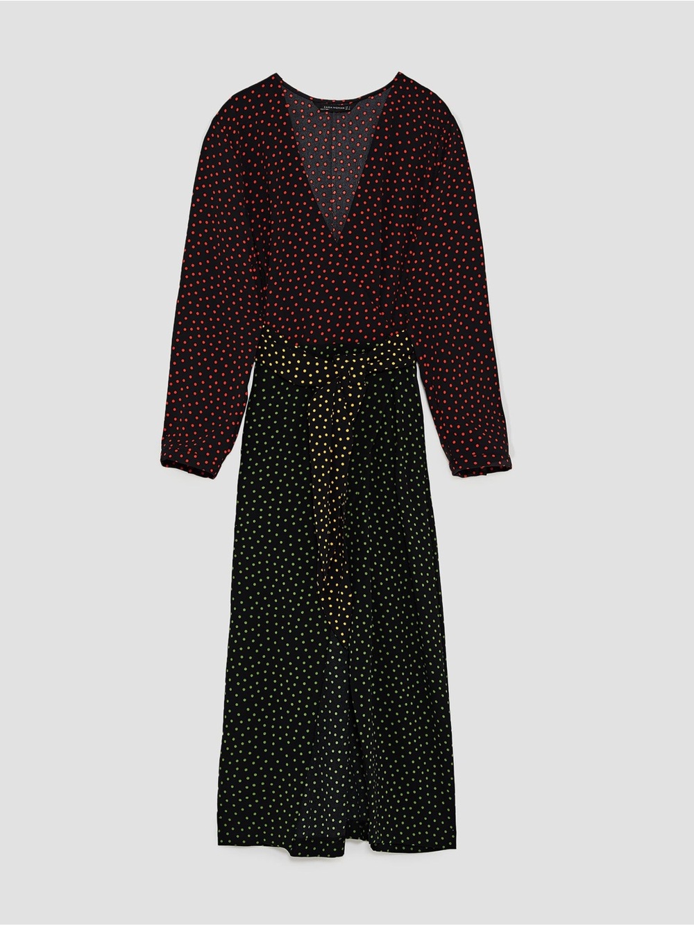 Zara Polka Dot Midi Wrap Dress